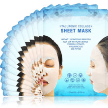 Профессиональная осветляющая и увлажняющая коллагеновая маска для лица с гиалуроновой кислотой